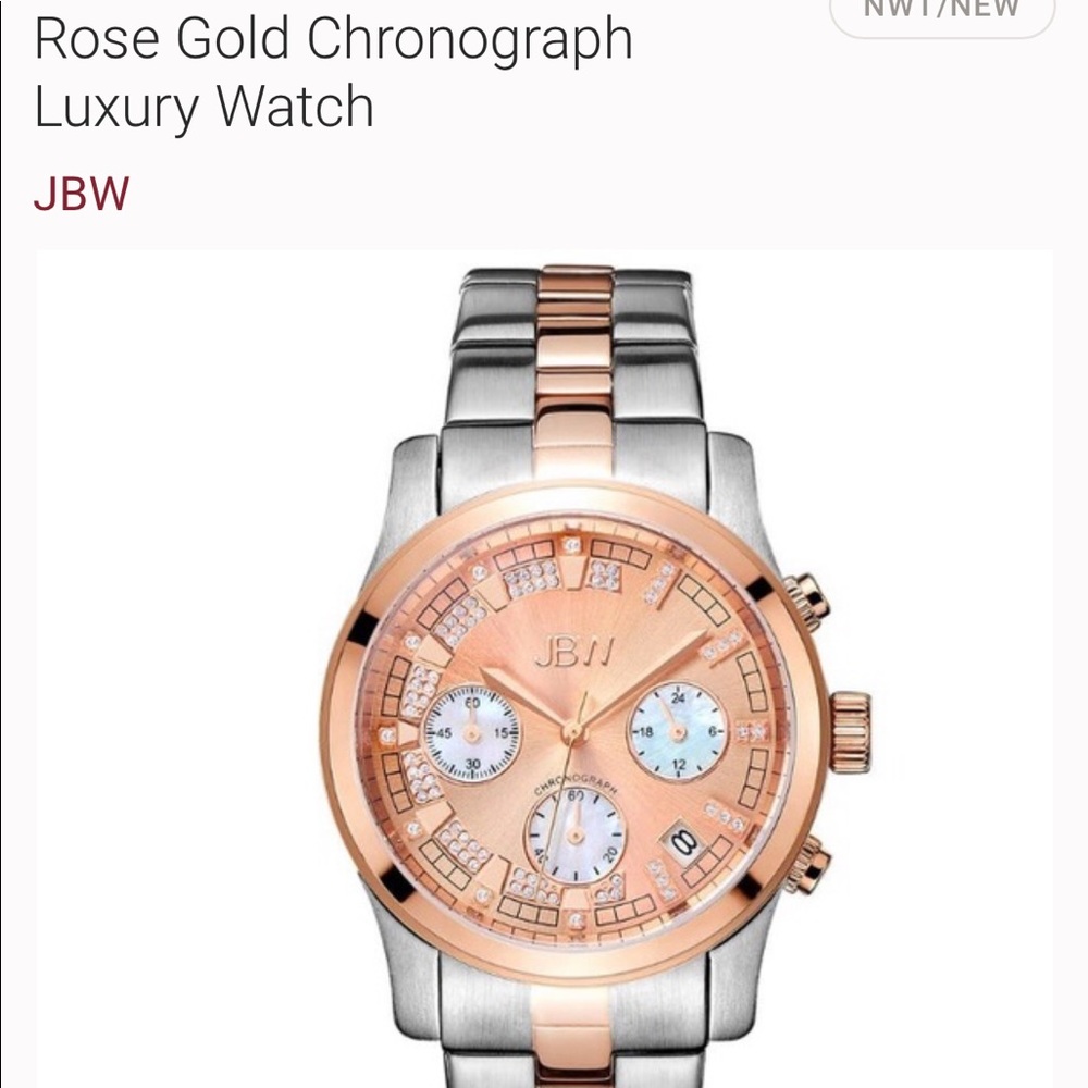 Watch by JBW. Beautiful rose gold and silver.
